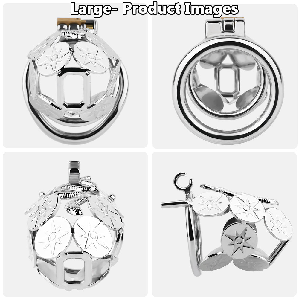 Solar Serpent Coiled Chastity Cage | F316A