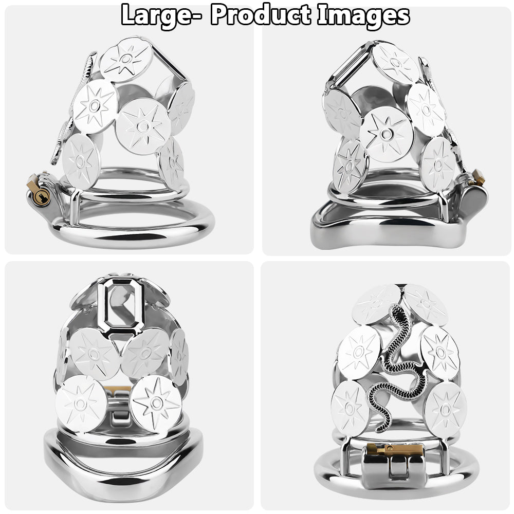 Solar Serpent Coiled Chastity Cage | F316A