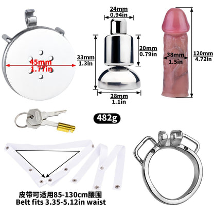 Inverted Chastity Cage With Large Dildo | F3176D