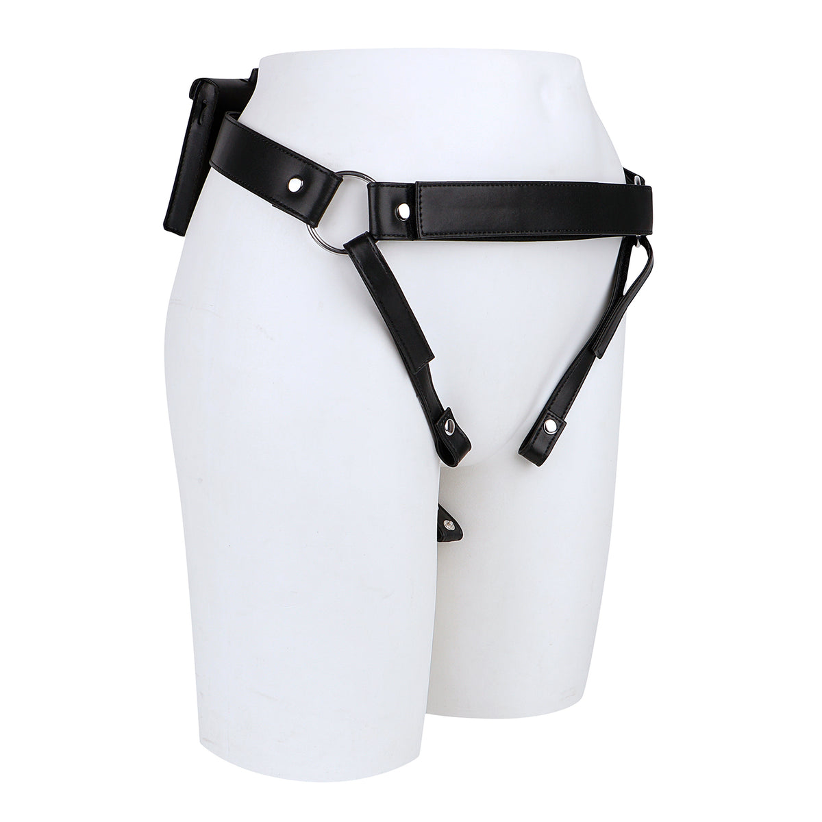 Three-Way Electric Shock Portable Leather Harness | DV9041