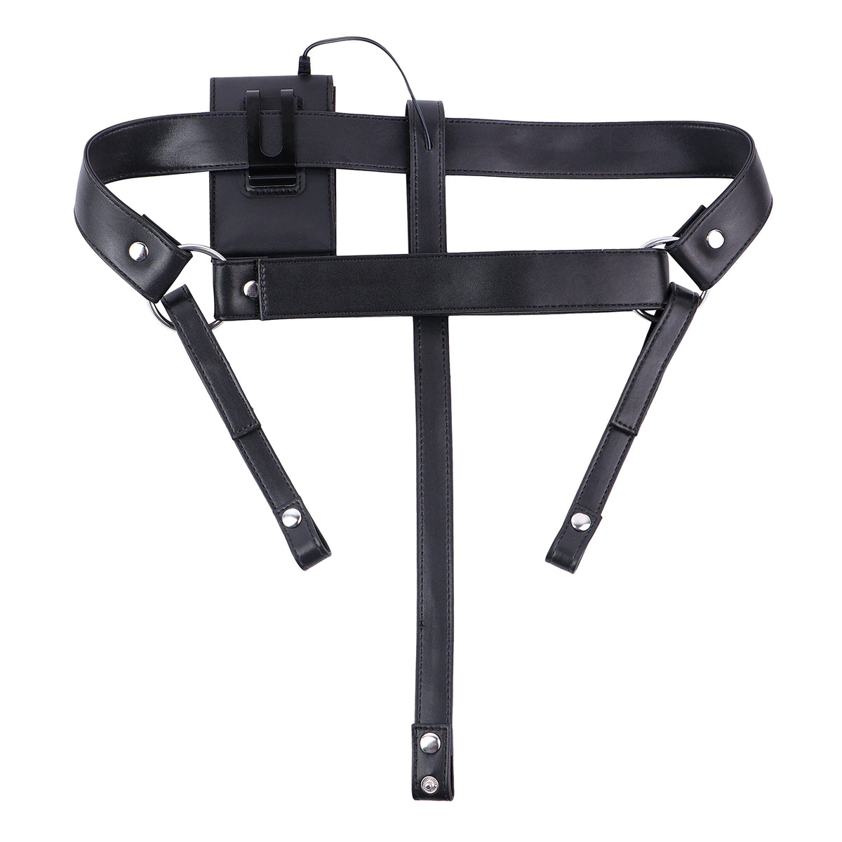 Three-Way Electric Shock Portable Leather Harness | DV9041