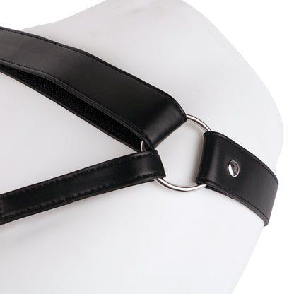 Three-Way Electric Shock Portable Leather Harness | DV9041