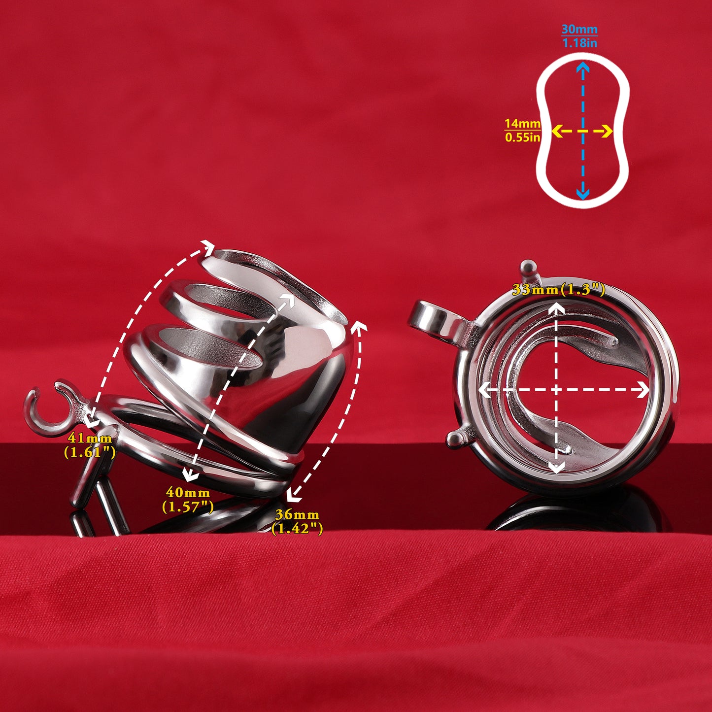Cage de chasteté pour homme, F3013
