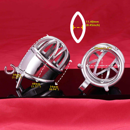 Male Chastity Cage Front Half-Moon Opening, F3094