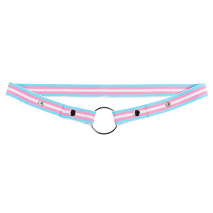 Transgender Flag Elastic Support Waist Strap