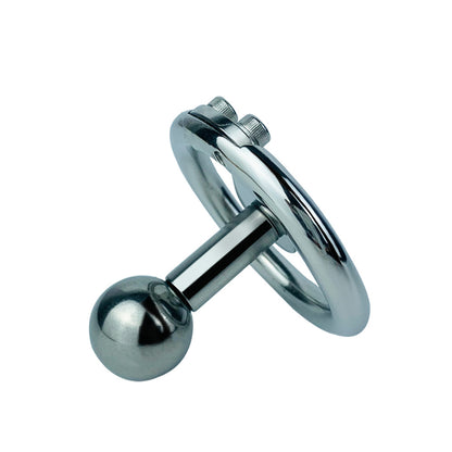 Negative Long Bar Ball Inverted Steel Flat Chastity Cage, F3159 - FRRK