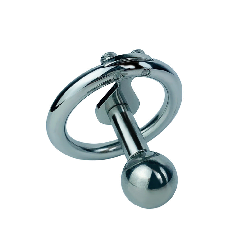 Negative Long Bar Ball Inverted Steel Flat Chastity Cage, F3159 - FRRK