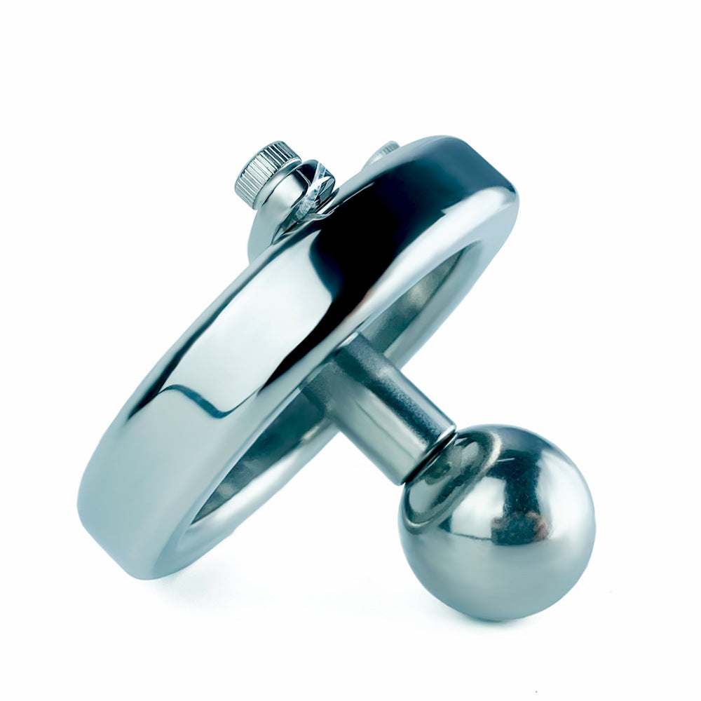 Inverted Negative Long Bar Ball Flat Chastity Cage, F3165 - FRRK