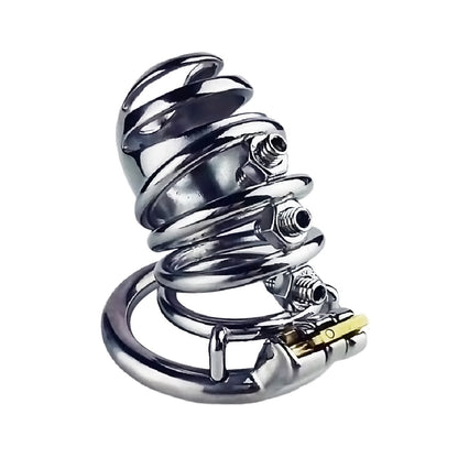 Split-Front Open Spiked Chastity Cage, F3103 - FRRK