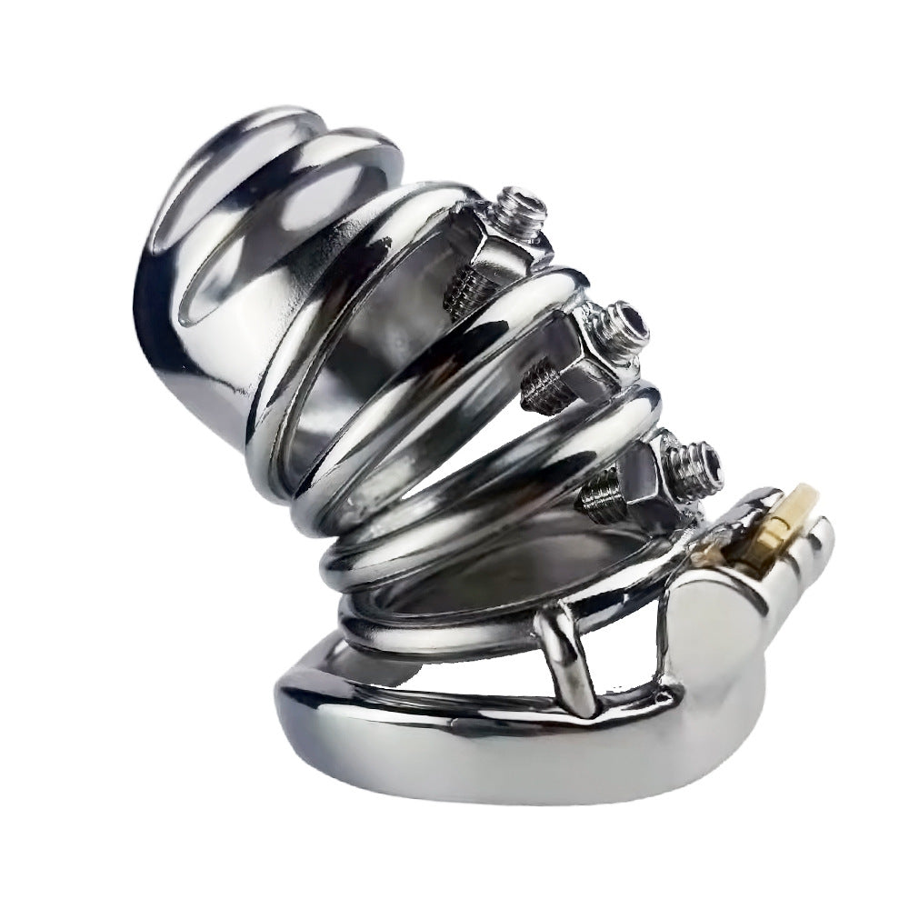 Split-Front Open Spiked Chastity Cage, F3103 - FRRK
