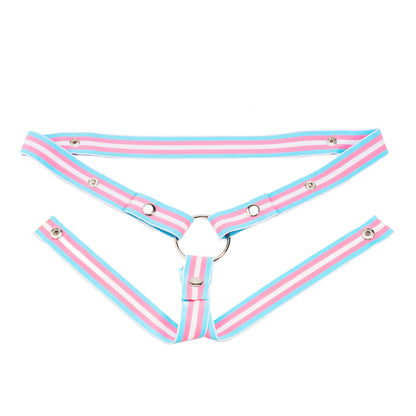 Transgender Flag Elastic Support Waist Strap
