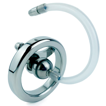 Inverted Negative Ball Flat Chastity Cage with Catheter, F3163 - FRRK