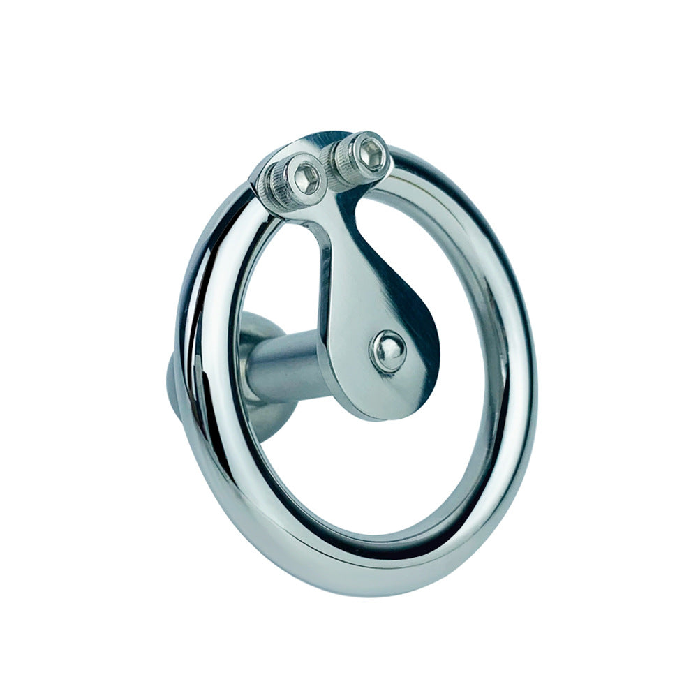 Negative Long Bar Ball Inverted Steel Flat Chastity Cage, F3159 - FRRK