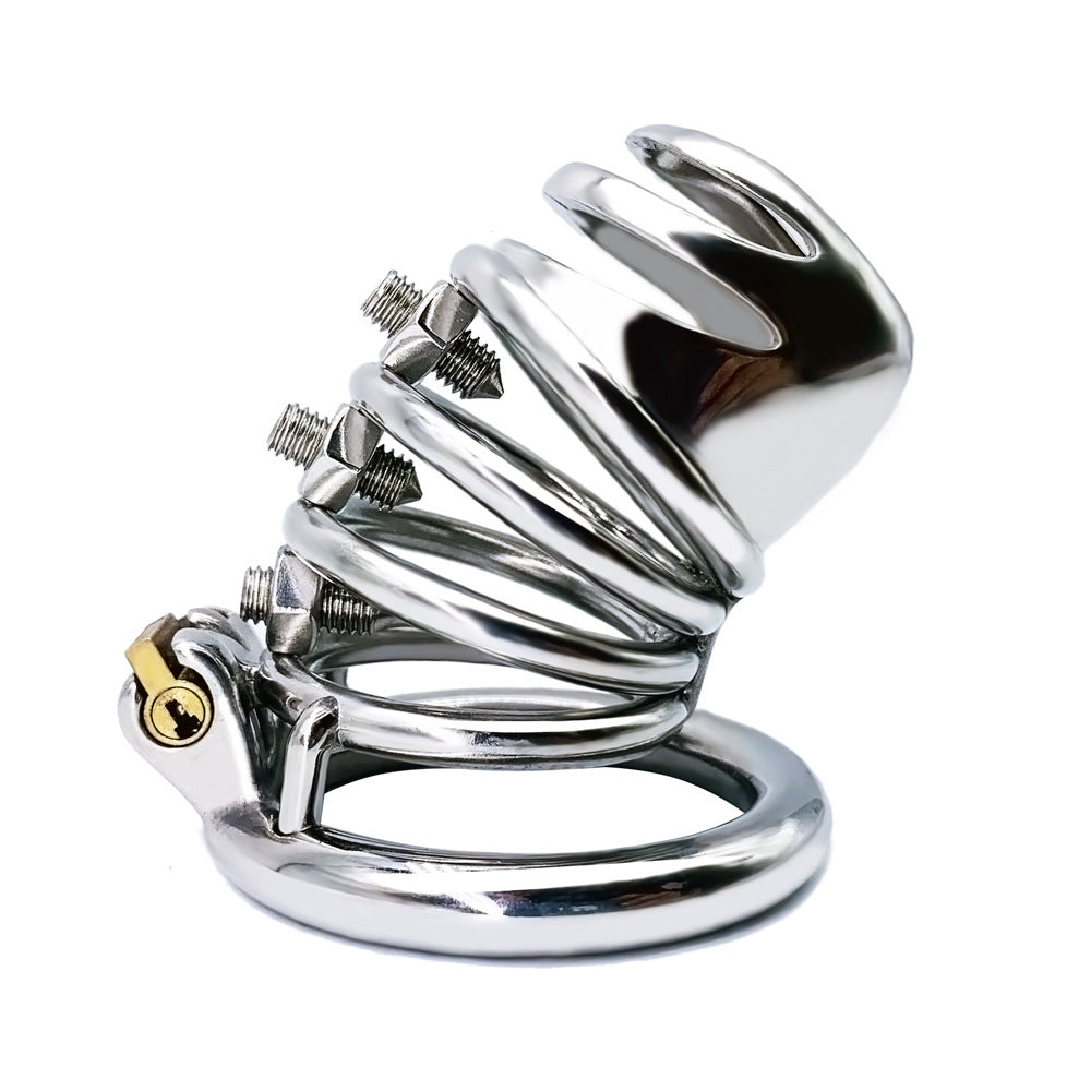 Split-Front Open Spiked Chastity Cage, F3103 - FRRK