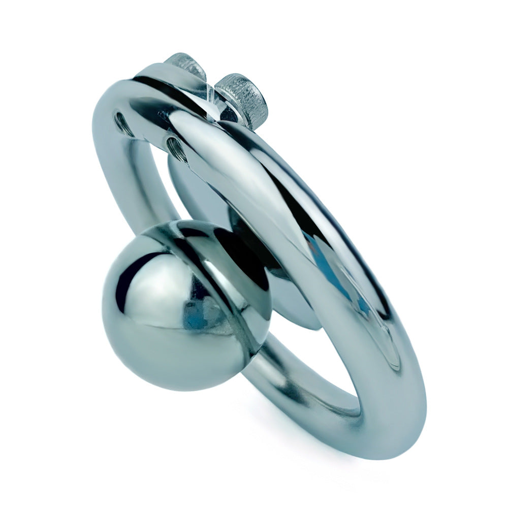 Flat Disc Chastity Cage With Inverted Steel Ball, F3161 - FRRK