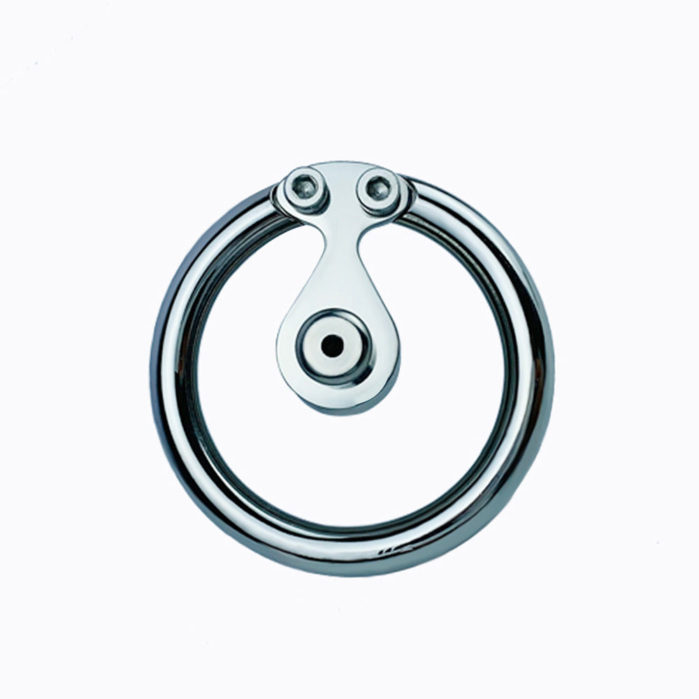 Negative Ball Inverted Steel Flat Chastity Cage with Catheter, F3157 - FRRK