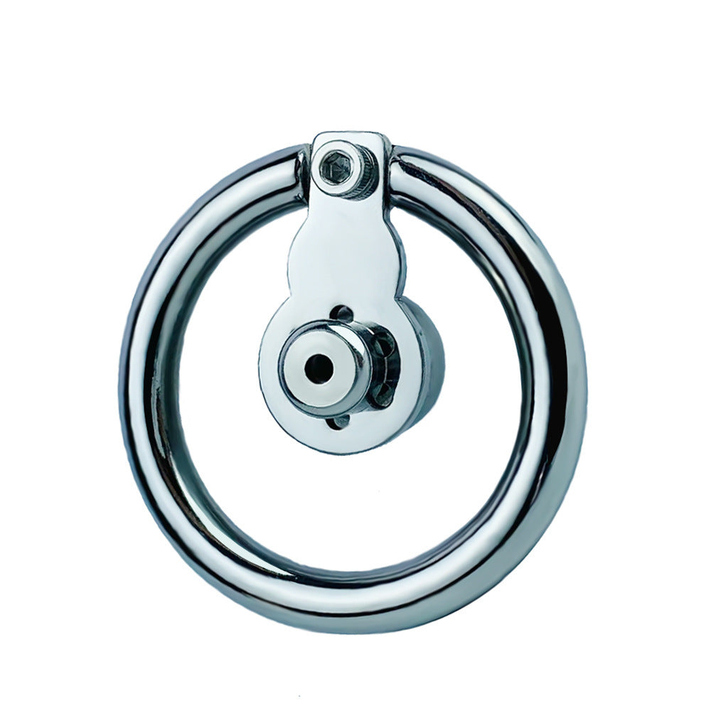 Negative Ball Flat Chastity Cage with Catheter, F3109 - FRRK