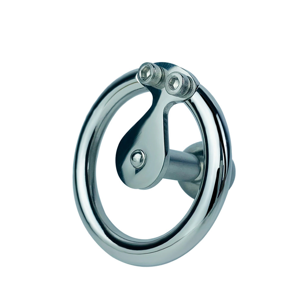 Negative Long Bar Ball Inverted Steel Flat Chastity Cage, F3159 - FRRK