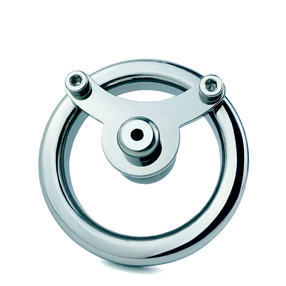 Inverted Negative Ball Flat Chastity Cage with Catheter, F3163 - FRRK