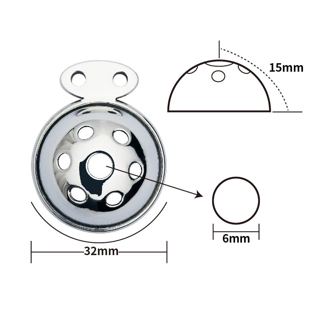 Hemisphere Male Mini Chastity Cage with Honeycomb Hole, F3174 - FRRK