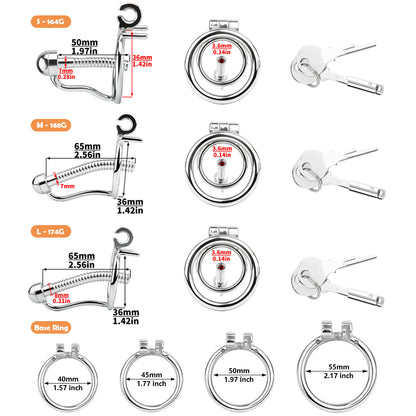 Rapier Chastity Cage with Urethral Tube | F3238