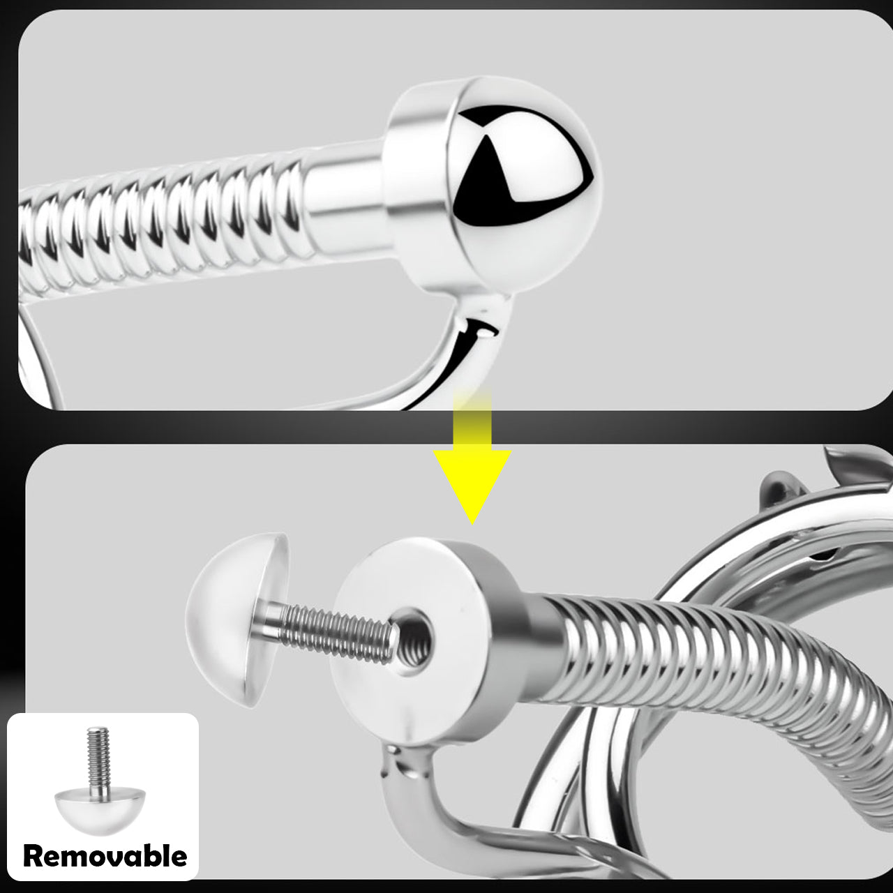 Rapier Chastity Cage with Urethral Tube | F3238