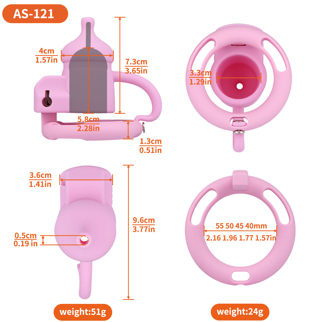 Silicone Baby Bottle Starter Chastity Cage