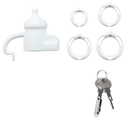 Silicone Baby Bottle Starter Chastity Cage