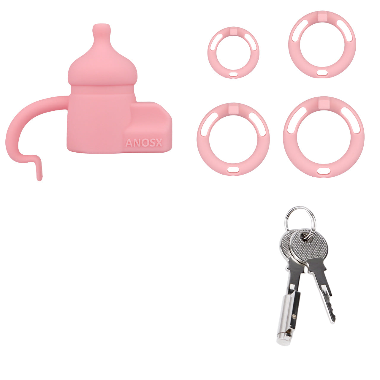 Silicone Baby Bottle Starter Chastity Cage