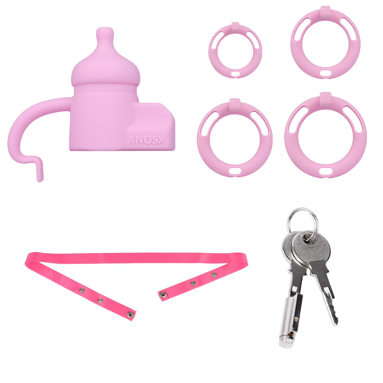Silicone Baby Bottle Starter Chastity Cage
