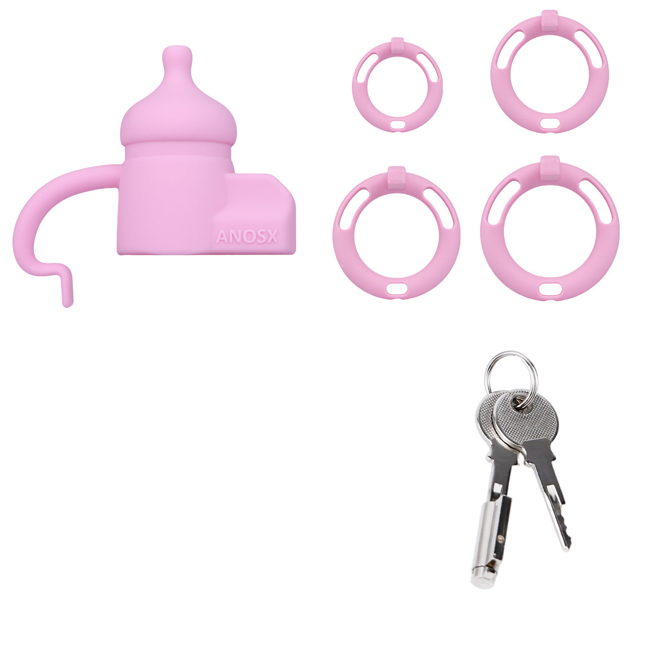 Silicone Baby Bottle Starter Chastity Cage