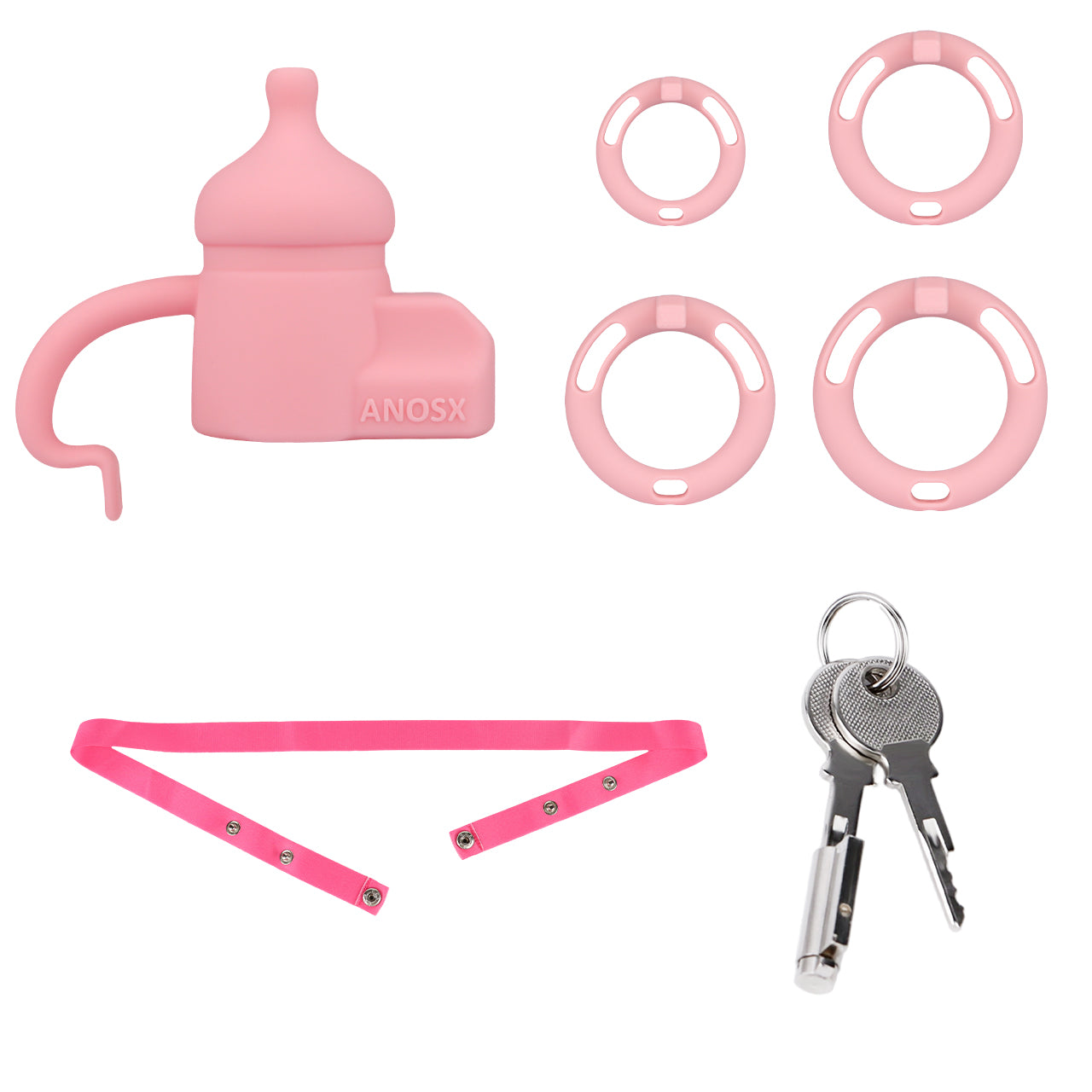 Silicone Baby Bottle Starter Chastity Cage