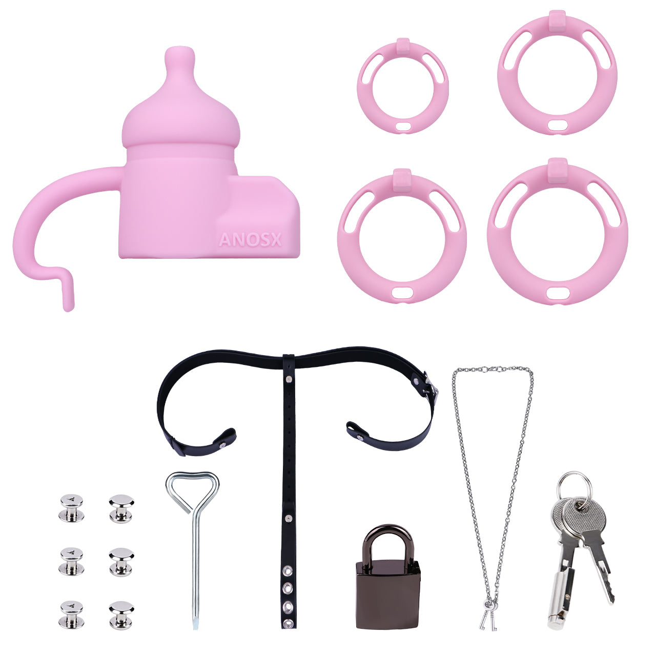 Silicone Baby Bottle Starter Chastity Cage