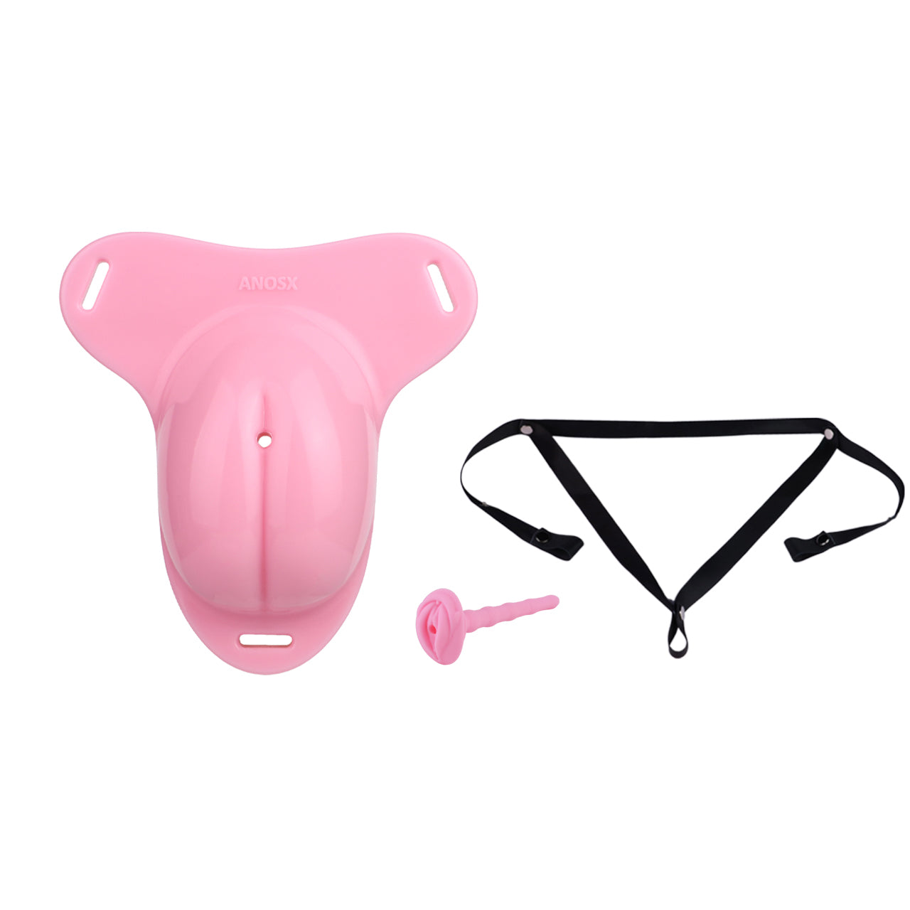 Sissy Feminization Pussy Panties with Pussy Silicone Catheter - Maxi Size