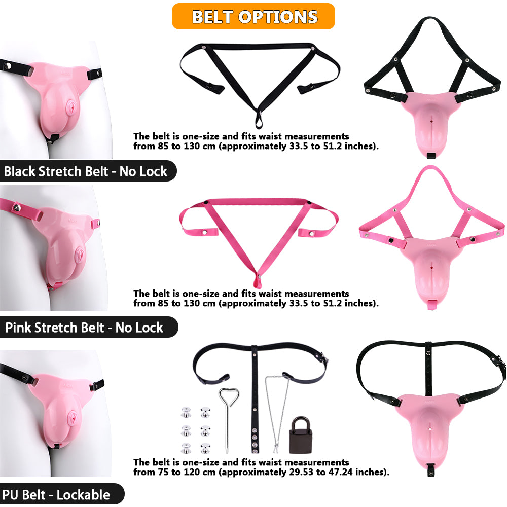 Sissy Feminization Pussy Panties with Pussy Silicone Catheter - Maxi Size