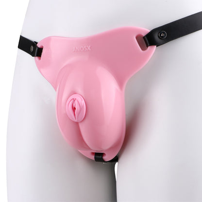 Sissy Feminization Pussy Panties with Pussy Silicone Catheter - Maxi Size