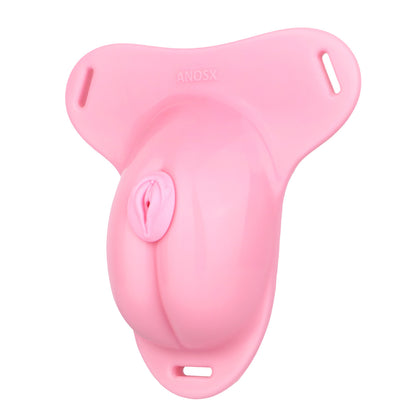 Sissy Feminization Pussy Panties with Pussy Silicone Catheter - Maxi Size