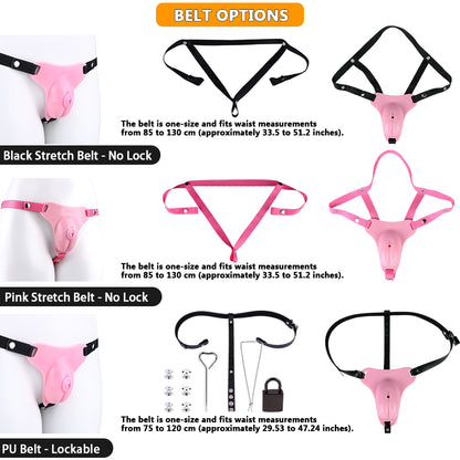 Sissy Feminization Pussy Panties with Pussy Silicone Catheter - Standard Size | AS665S