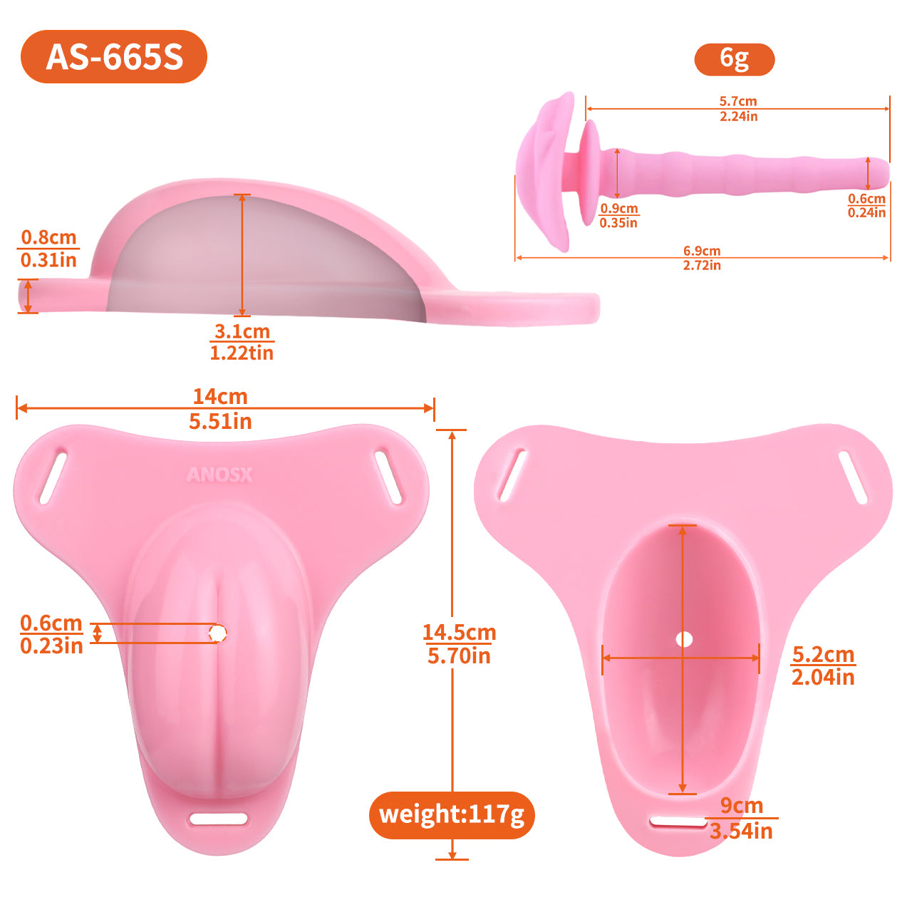 Sissy Feminization Pussy Panties with Pussy Silicone Catheter - Standard Size | AS665S