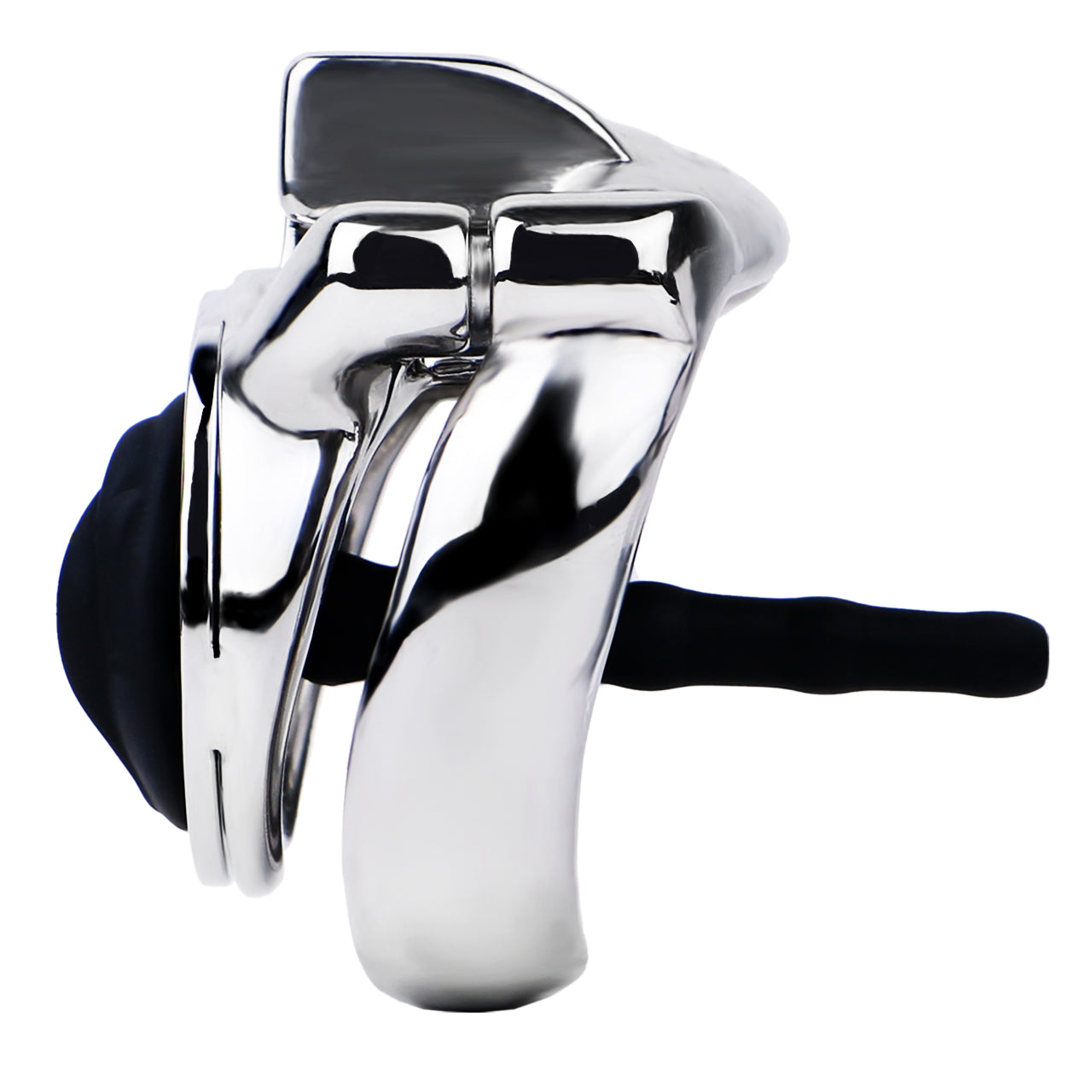 Thickened Flat Heavy Chastity Cage with Silicone Catheter