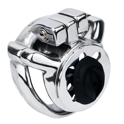 Thickened Flat Heavy Chastity Cage with Silicone Catheter