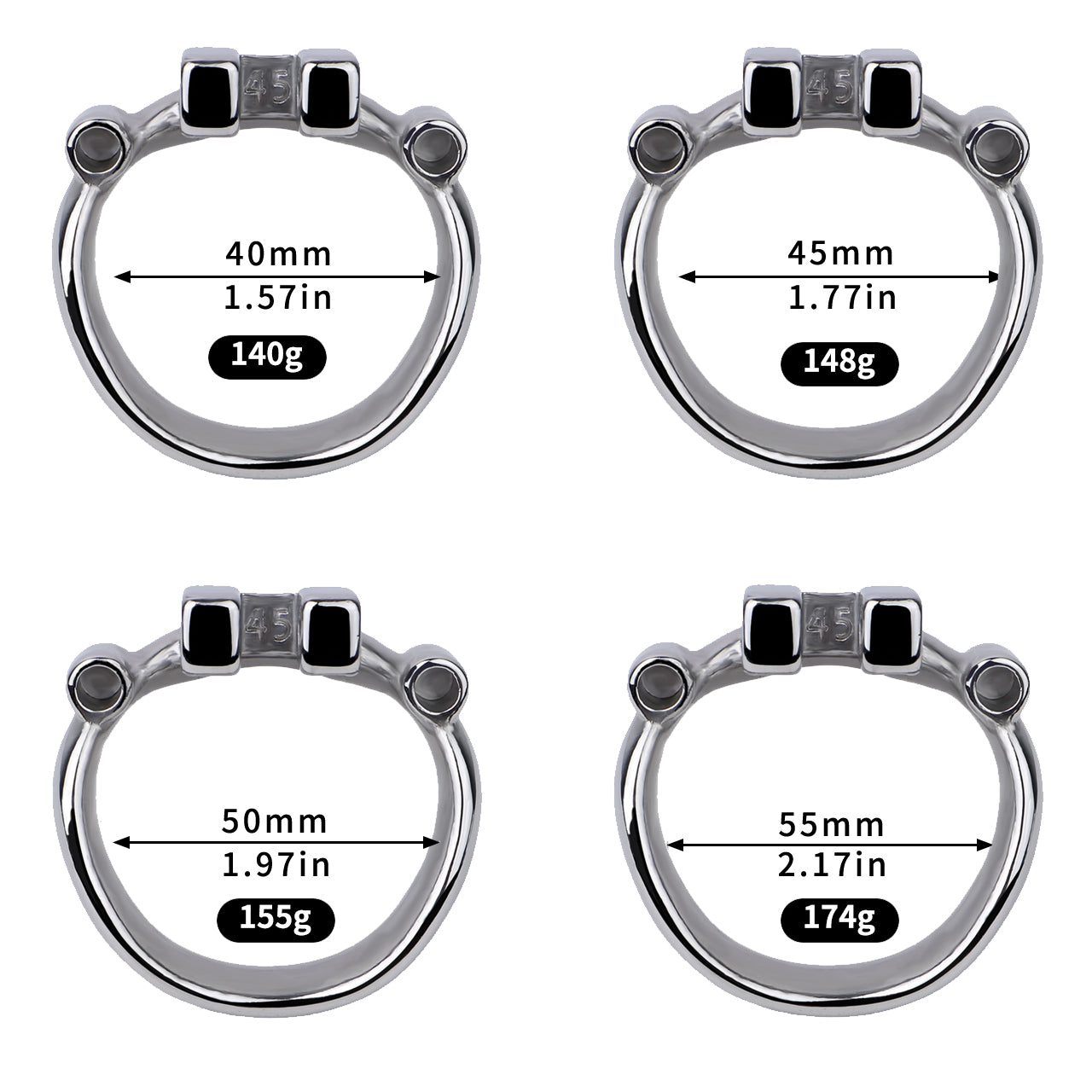 Thickened Flat Heavy Chastity Cage with Silicone Catheter