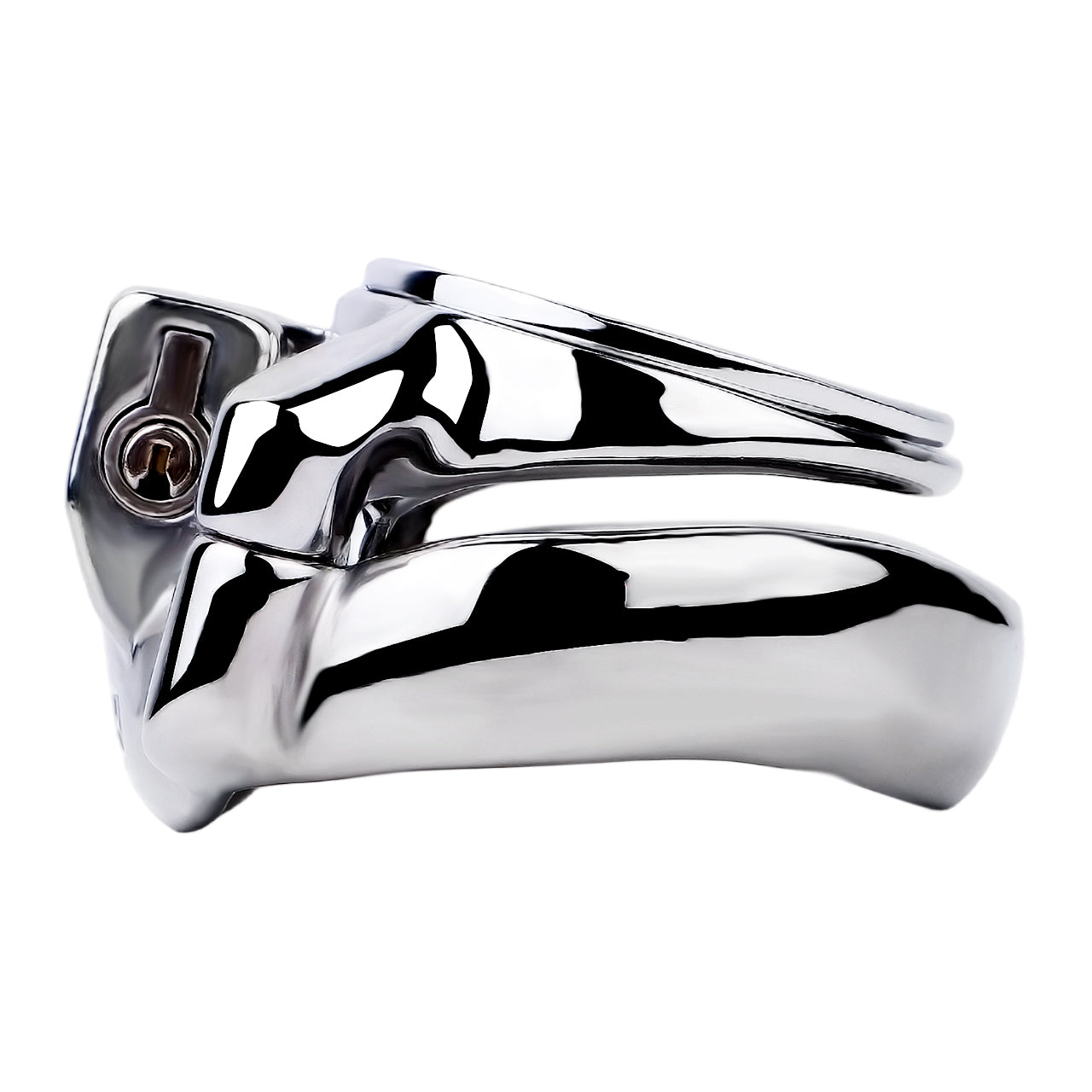 Thickened Flat Heavy Chastity Cage with Silicone Catheter