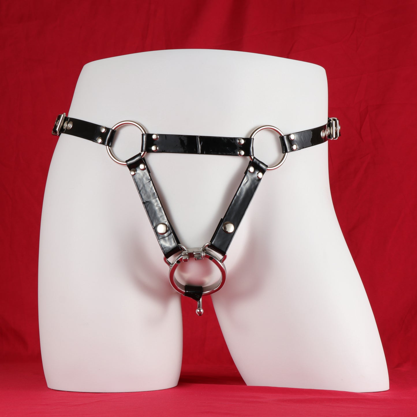 Three-Way PU Chastity Cage Belt | Belt-2