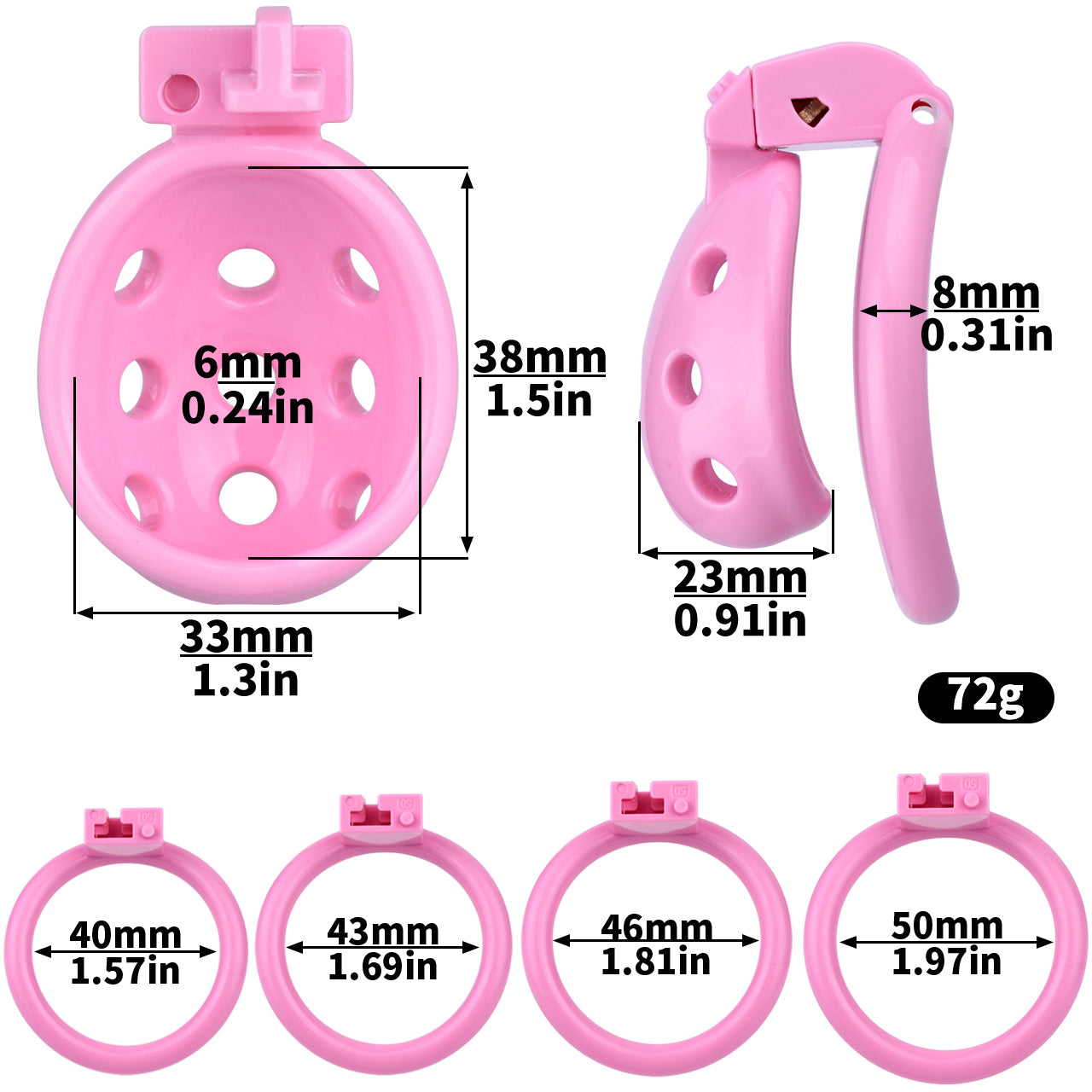 Vented Chastity Cage For Growers