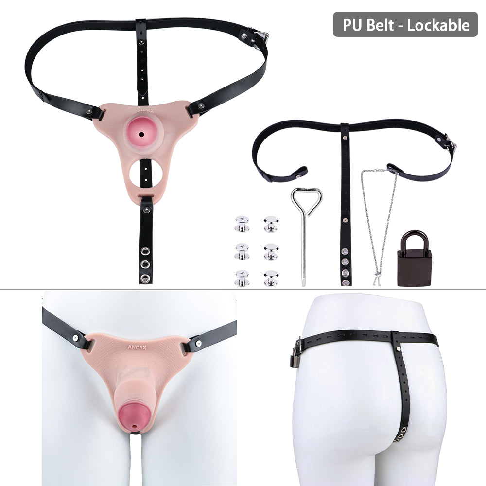 Wearable Penis Male Chastity Pants - Small Size | AS062