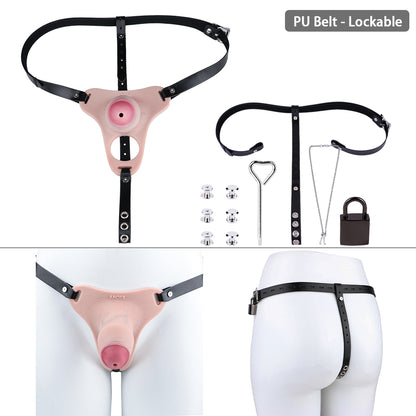 Wearable Penis Male Chastity Pants - Small Size | AS062