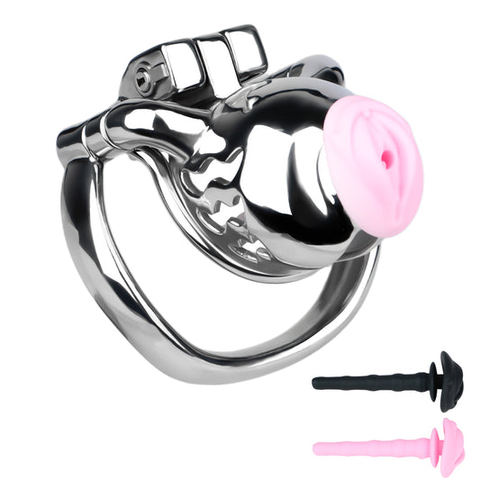 Weighted Chastity Cage Training with Silicone Catheter