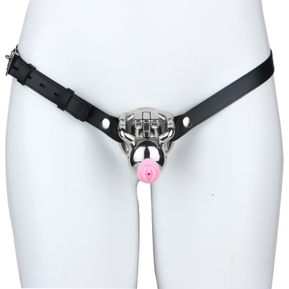 Weighted Chastity Cage Training with Silicone Catheter
