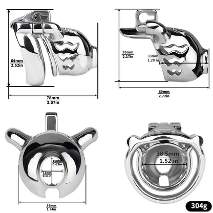 Weighted Chastity Cage Training with Silicone Catheter